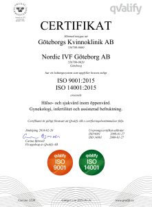 ISO Certifikat Nordic IVF