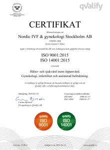 Nordic IVF & GYnekologi ISO-certifiering